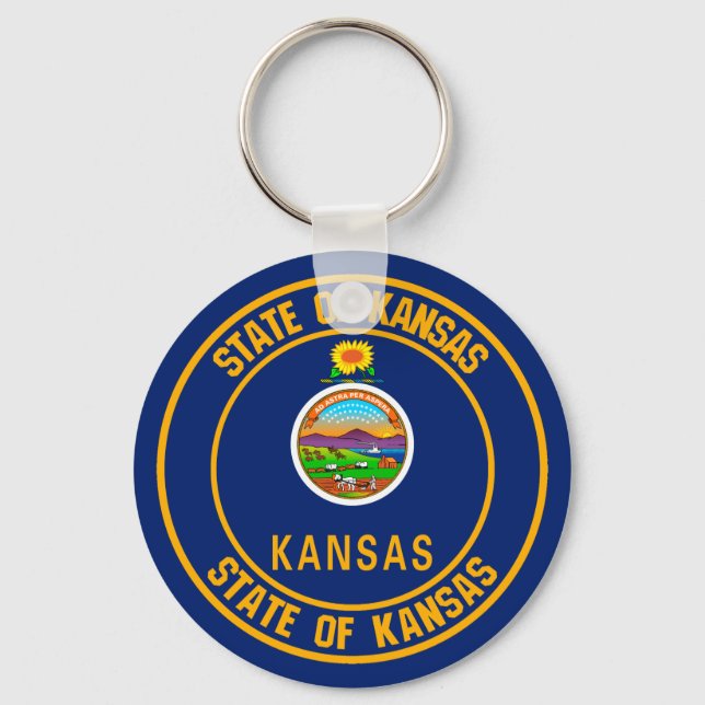 Porte-clés Emblème rond du Kansas (Recto)