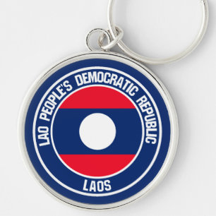 Porte-clés Emblème rond du Laos