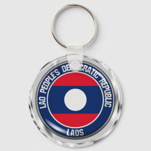 Porte-clés Emblème rond du Laos