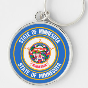Porte-clés Emblème rond du Minnesota