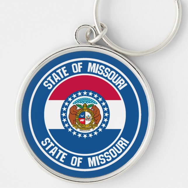 Porte-clés Emblème rond du Missouri (Devant)
