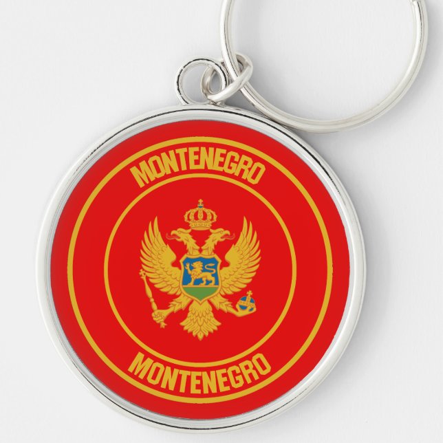 Porte-clés Emblème rond du Monténégro (Devant)