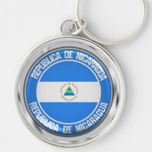 Porte-clés Emblème rond du Nicaragua