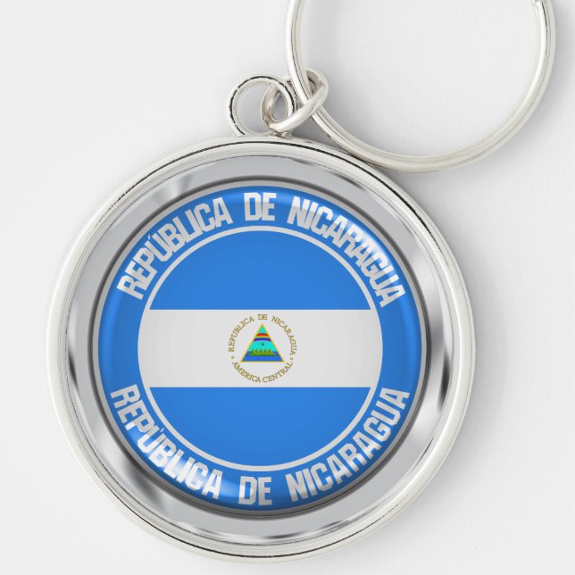 Porte-clés Emblème rond du Nicaragua (Devant)