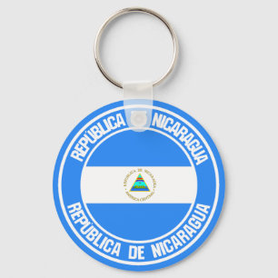 Porte-clés Emblème rond du Nicaragua