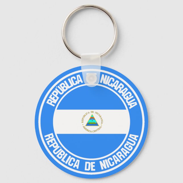 Porte-clés Emblème rond du Nicaragua (Recto)