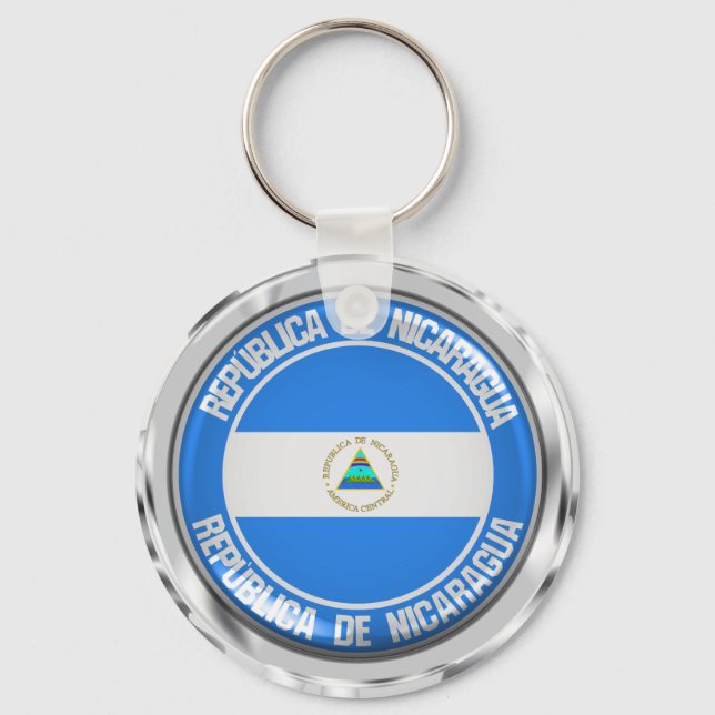 Porte-clés Emblème rond du Nicaragua (Recto)