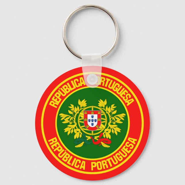 Porte-clés Emblème rond du Portugal (Recto)