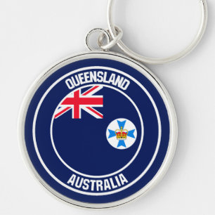 Porte-clés Emblème rond du Queensland