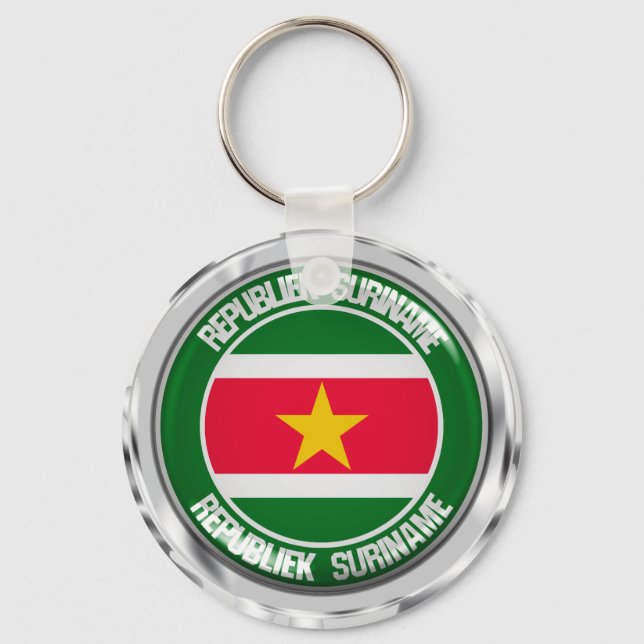 Porte-clés Emblème rond du Suriname (Recto)