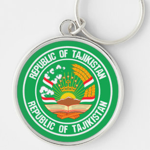 Porte-clés Emblème rond du Tadjikistan