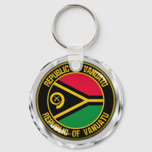 Porte-clés Emblème rond du Vanuatu