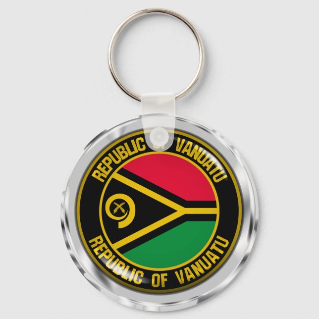 Porte-clés Emblème rond du Vanuatu (Recto)