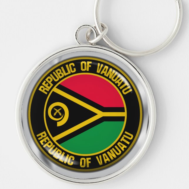 Porte-clés Emblème rond du Vanuatu (Devant)