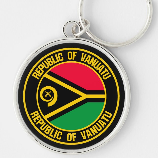 Porte-clés Emblème rond du Vanuatu (Devant)