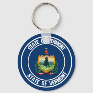 Porte-clés Emblème rond du Vermont