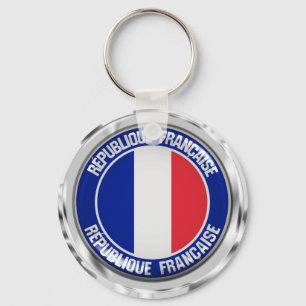 Porte-clés Emblème rond France