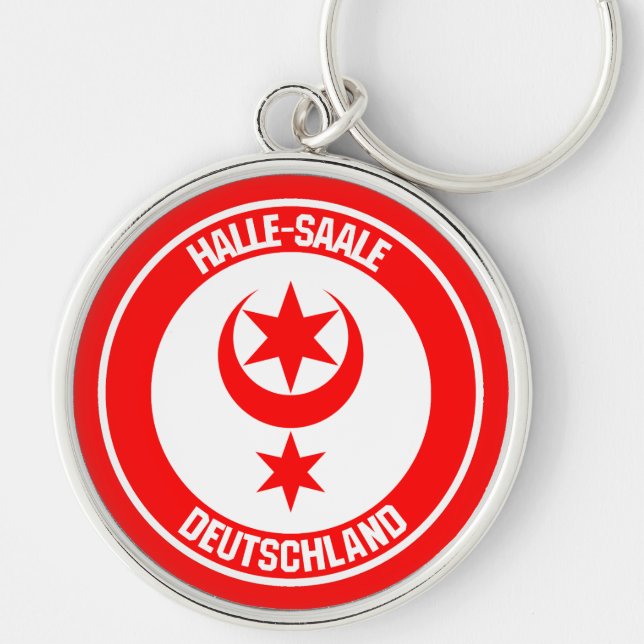 Porte-clés Emblème rond Halle (Vente) (Devant)