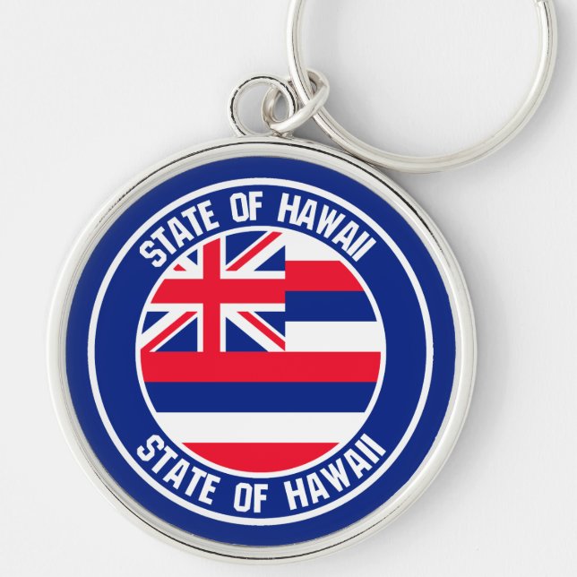 Porte-clés Emblème rond Hawaii (Devant)
