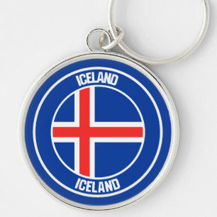 Porte-clés Emblème Rond Islande