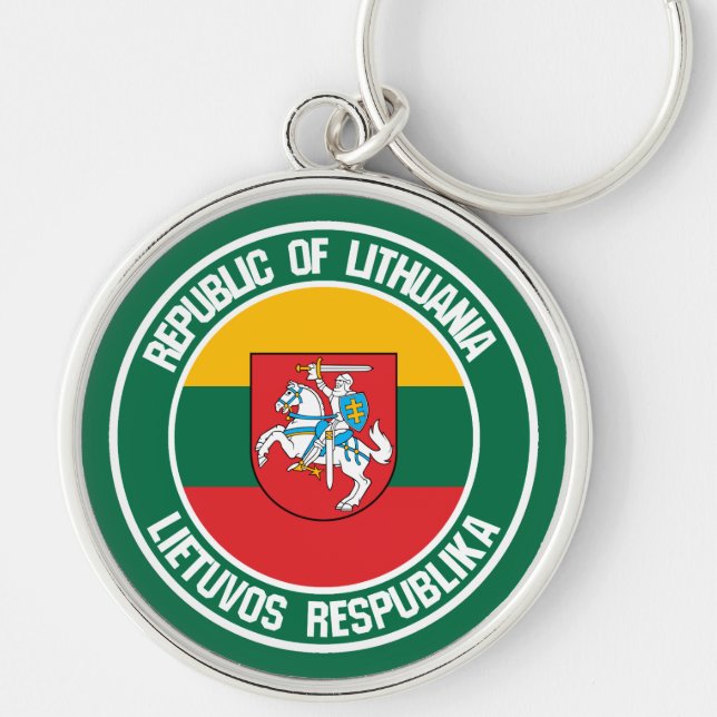 Porte-clés Emblème rond lituanien (Devant)