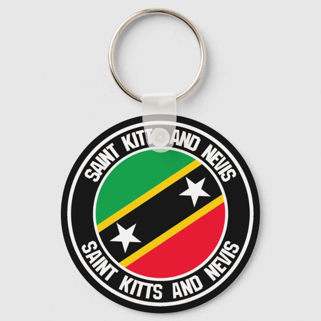 Porte-clés Emblème rond Saint-Kitts-et-Nevis (Recto)