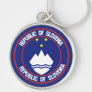 Porte-clés Emblème rond Slovénie