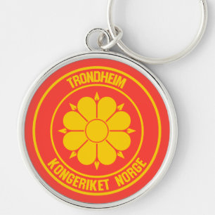 Porte-clés Emblème rond Trondheim