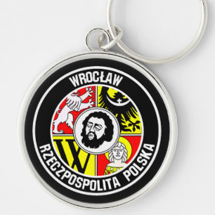 Porte-clés Emblème rond Wrocław