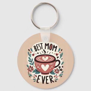 Porte-clés Embrassage chaleureux - Meilleure maman jamais