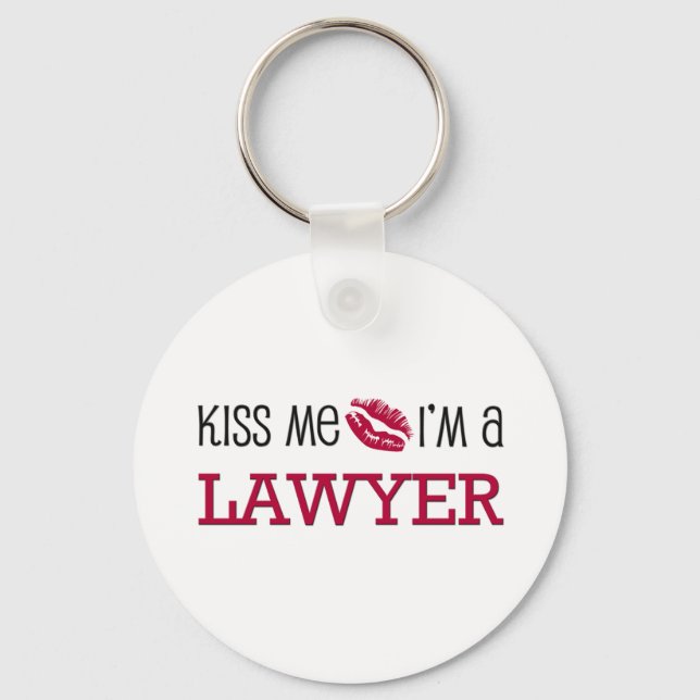 Porte-clés Embrasse-moi Je suis AVOCAT (Recto)