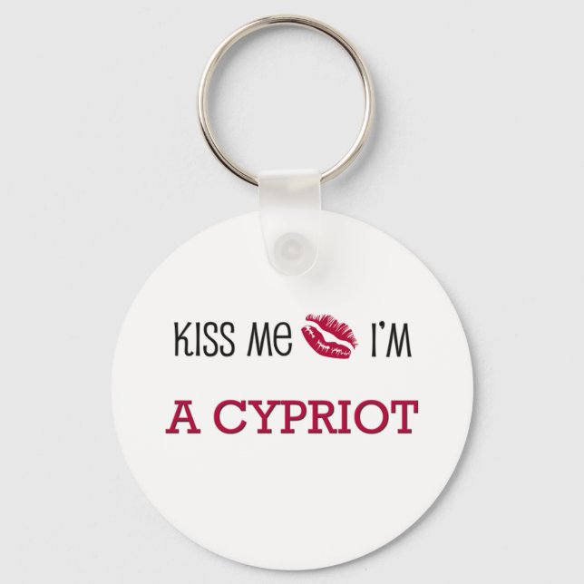 Porte-clés Embrasse-moi Je suis CYPRIOTE (Recto)