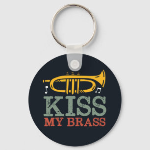 Porte-clés Embrasse Mon Brass Drôle Trumpet Player Puns