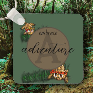 Porte-clés Embrasser l'Aventure Safari Léopard Mignon