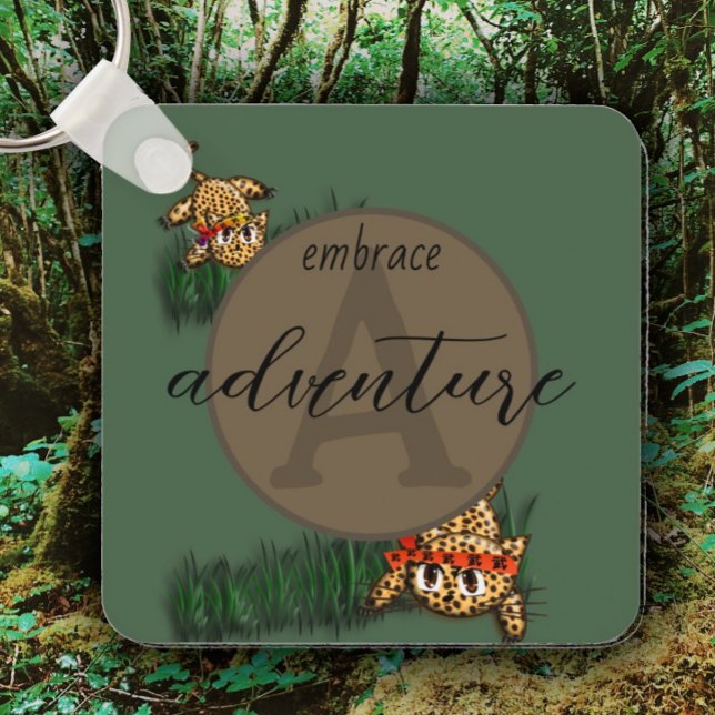 Porte-clés Embrasser l'Aventure Safari Léopard Mignon  (Créateur téléchargé)