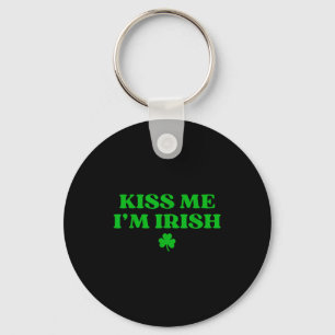 Porte-clés Embrasser le trèfle irlandais, Saint-Patrick pour