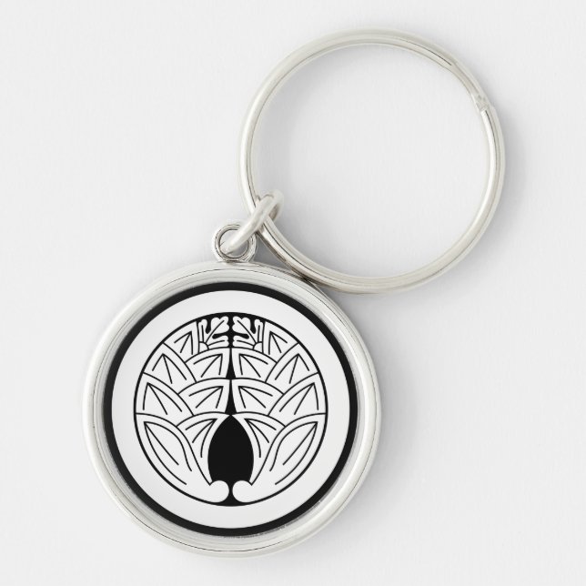 Porte-clés Embrasser les géants japonais en cercle (Devant)