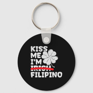 Porte-clés Embrassez-moi, je suis philippin Drôle de St. Patr