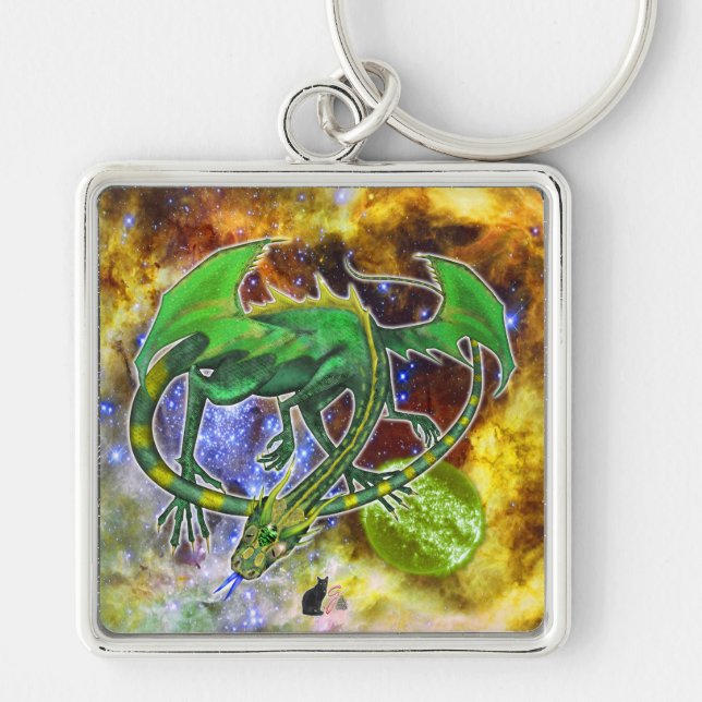 Porte-clés Emerald Cosmic Dragon  (Devant)