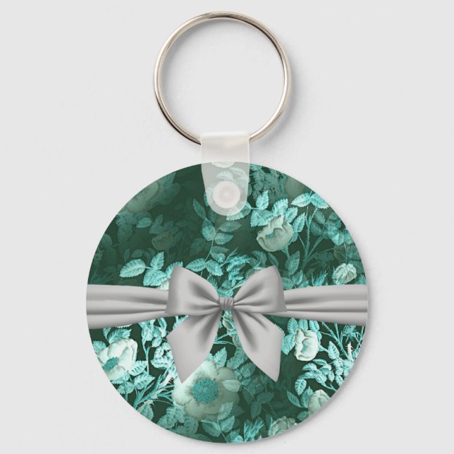 Porte-clés Emerald Lace White Bow (Recto)
