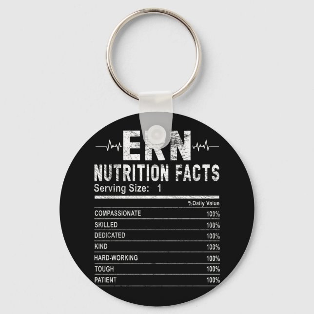 Porte-clés Emergency room nurse Nutrition Facts Nurse (Recto)