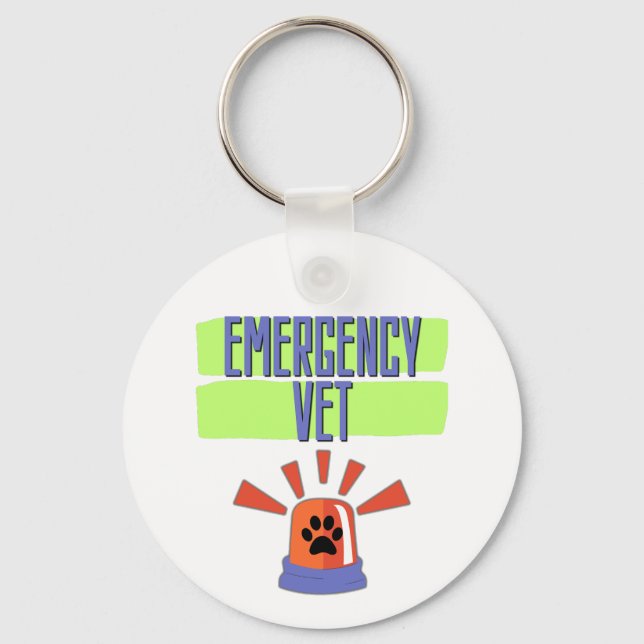 Porte-clés Emergency Vet – Veterinary Emergency Design (Recto)
