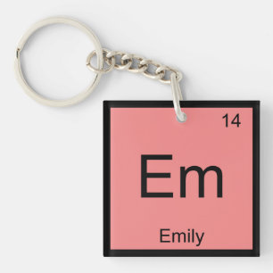 Porte-clés Emily Nom Chimie Élément Tableau Périodique