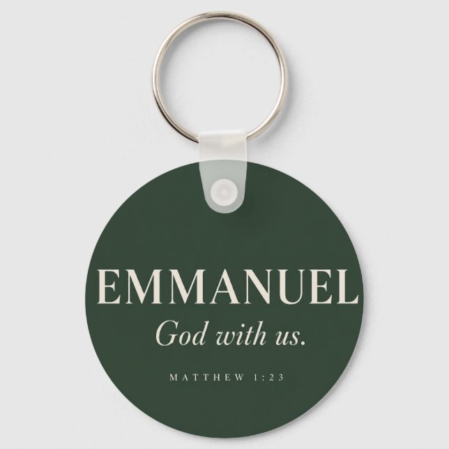 Porte-clés EMMANUEL | Matthieu 1:23 | Noël (Recto)