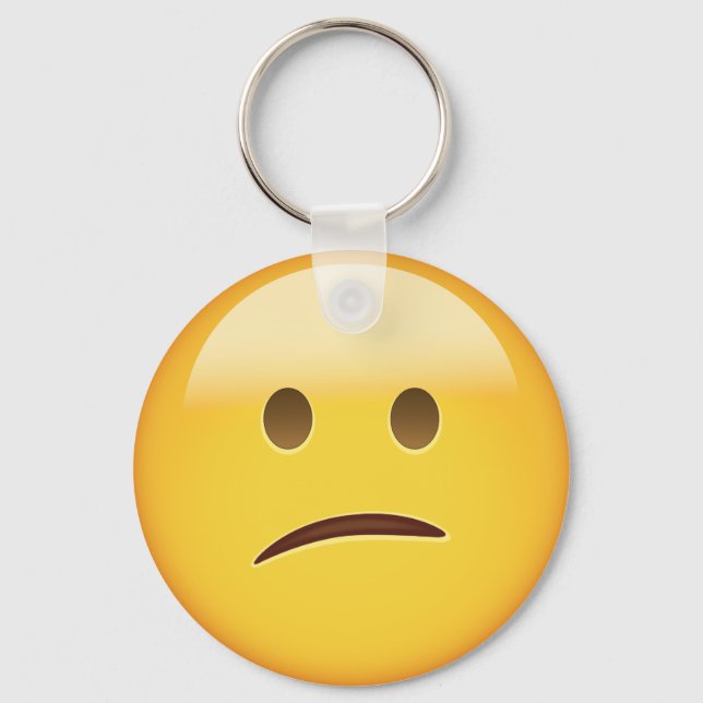 Porte-clés Emoji du visage confus (Recto)