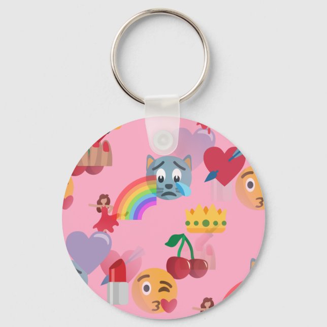 Porte-clés emoji fille (Recto)