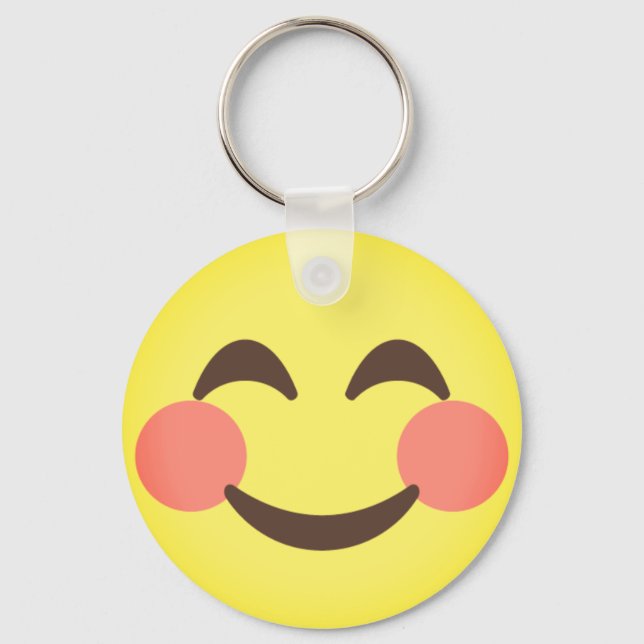 Porte-clés Emoji souriant mignon (Recto)