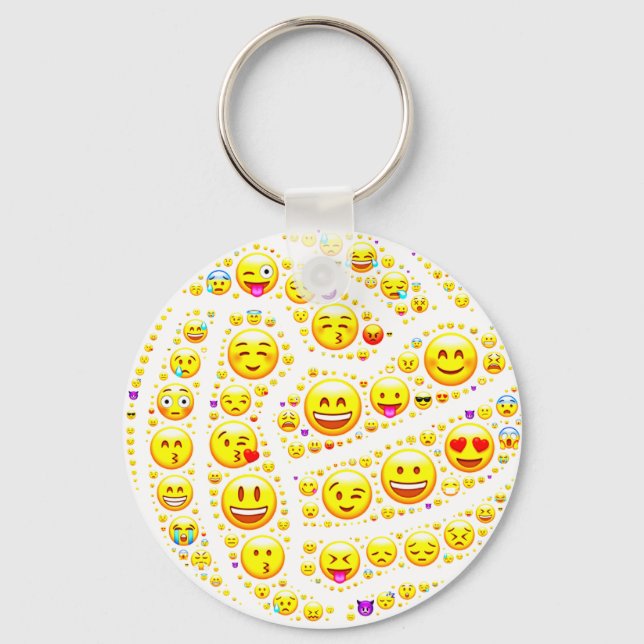 Porte-clés Emoji Thème Netball Conception De Balle (Recto)