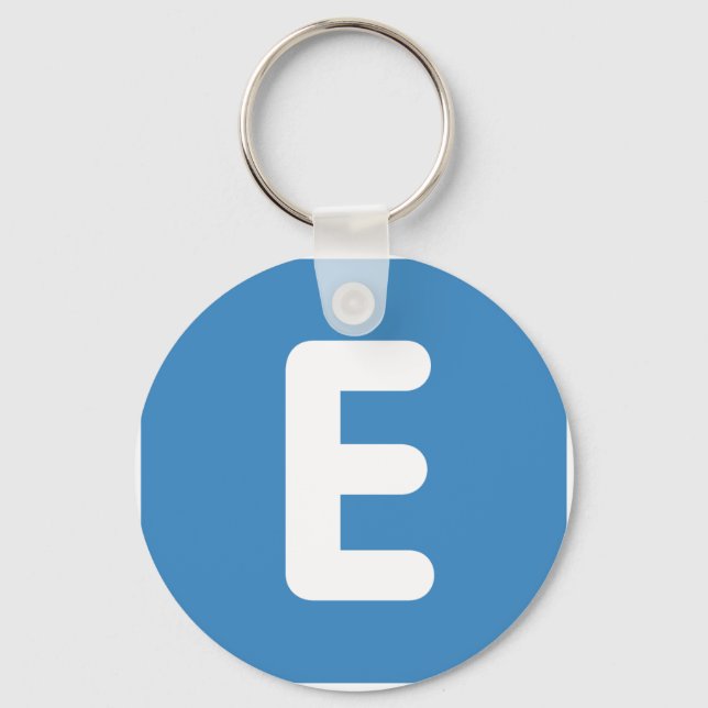 Porte-clés emoji Twitter - Lettre E (Recto)
