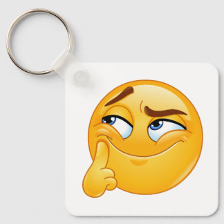 Porte-clés Émoticône Pensée Mignonne Visage Moqueu